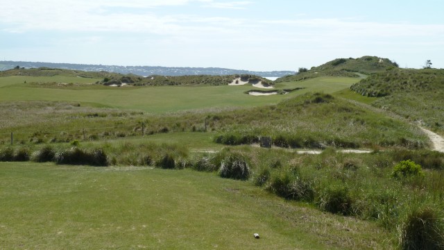 The 15th tee at Barnbougle Dunes