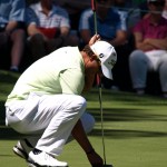 Adam Scott on the par 3 course at the Masters