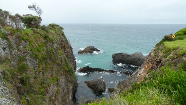 The cliff near the 4th tee at Narooma Golf Club