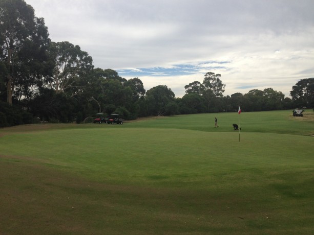 The 14th green at Royal Melbourne Golf Club East Course