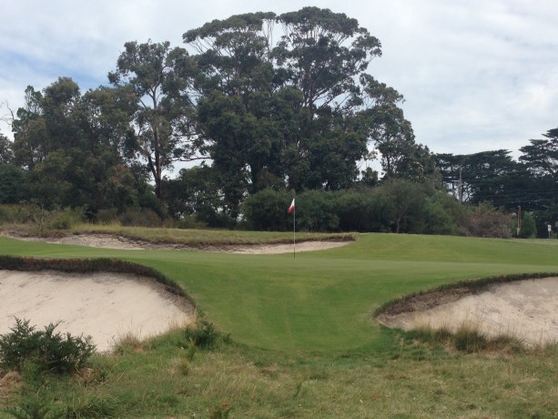 The 15th green at Royal Melbourne Golf Club East Course