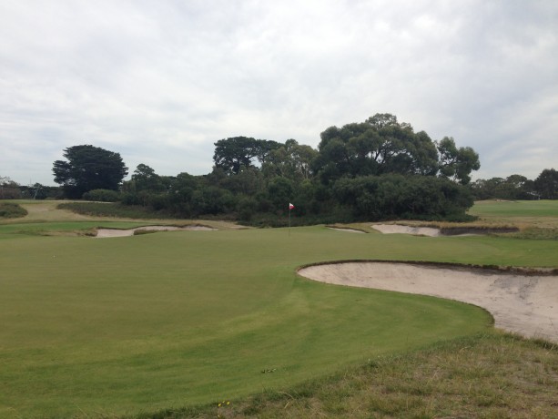 The 16th green at Royal Melbourne Golf Club East Course