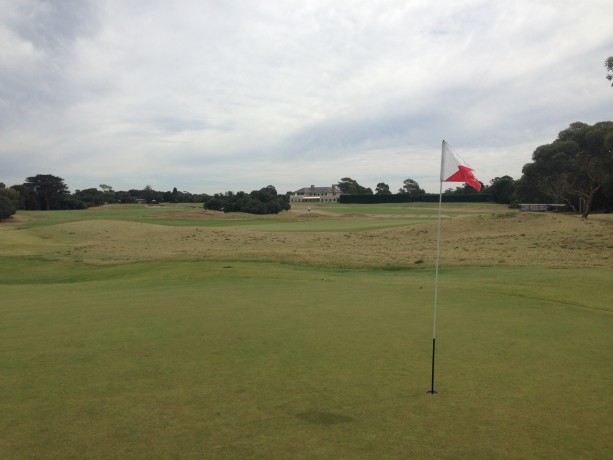 The 17th green at Royal Melbourne Golf Club East Course