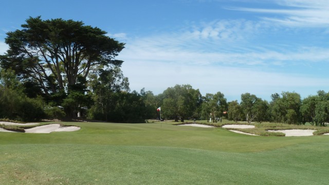 The 9th green at Royal Melbourne Golf Club East Course