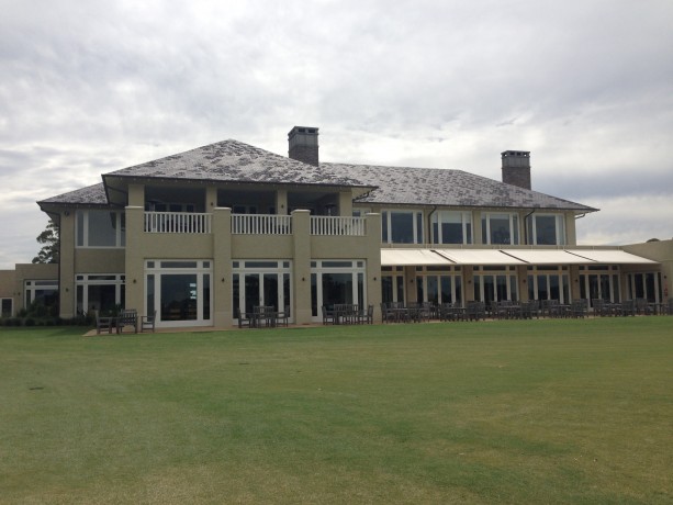 The clubhouse at Royal Melbourne Golf Club