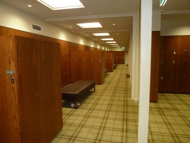 The locker room at Royal Melbourne Golf Club East Course