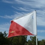 Pin flag of the Royal Melbourne Golf Club East Course