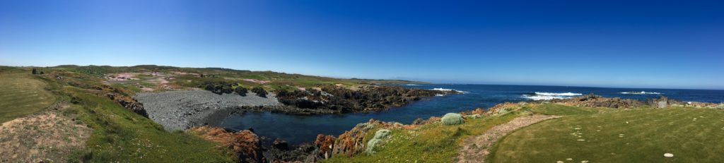 Panoramic view of the 4th hole at Ocean Dunes