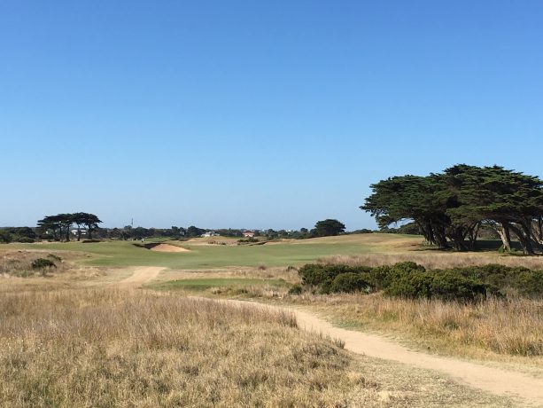 The 14th tee at Barwon Heads Golf Club