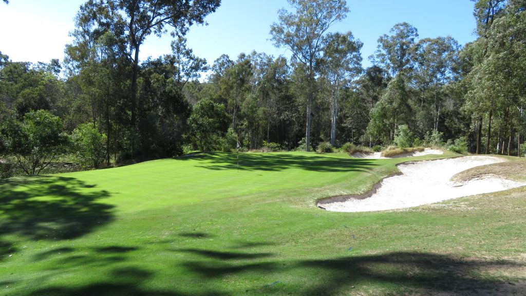 The 14th green at Brookwater Golf Club