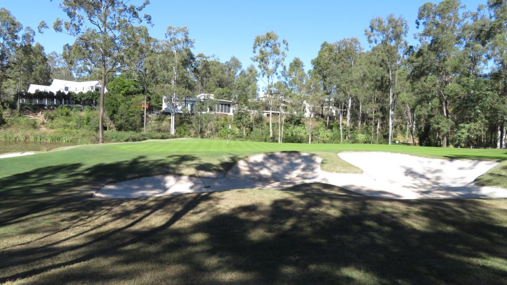 The 16th green at Brookwater Golf Club