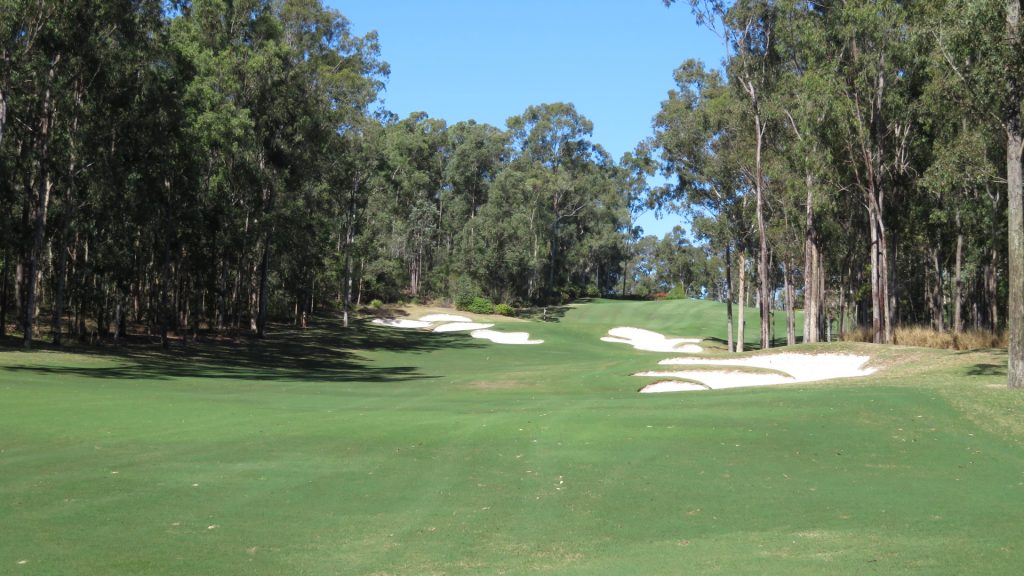 The 18th fairway at Brookwater Golf Club