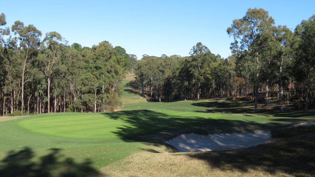 The 4th green at Brookwater Golf Club