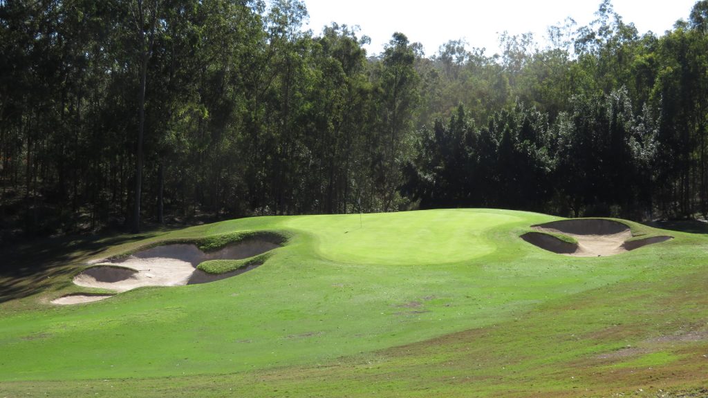 The 5th green at Brookwater Golf Club