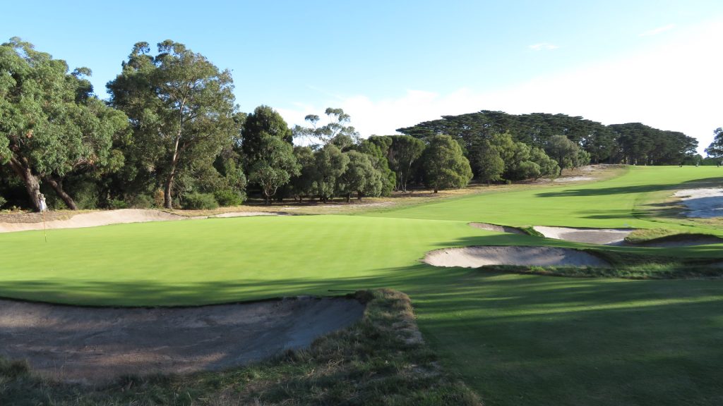 Looking back from the 13th green at Victoria Golf Club