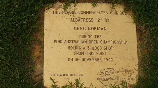 The Australian Golf Club 5th Fairway Norman Plaque