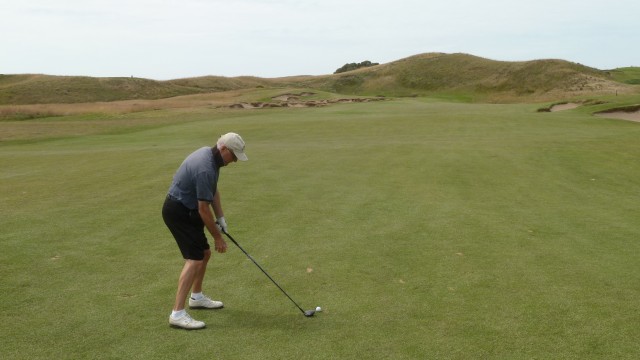 Jack playing to the 16th green