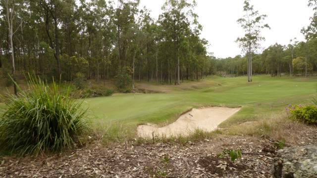 The 2nd green at Brookwater Golf & Country Club