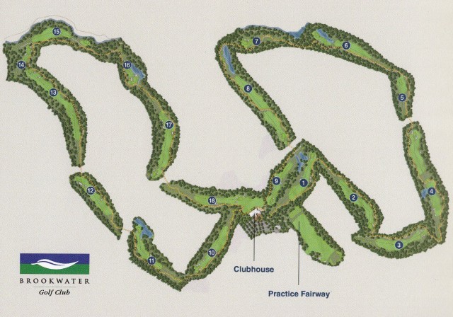 Course map for Brookwater Golf Club