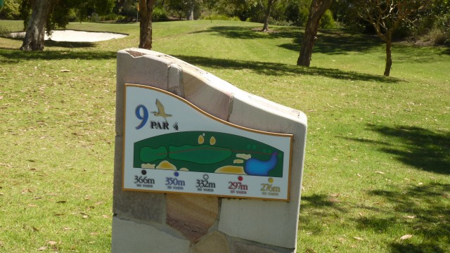 Hole marker at Lakelands Golf Club