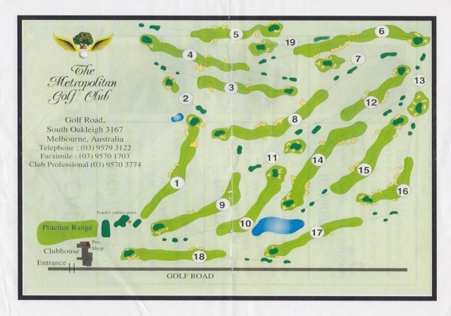 Course map for Metropolitan Golf Club