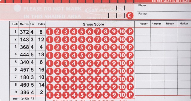 Front 9 Scorecard at Metropolitan Golf Club