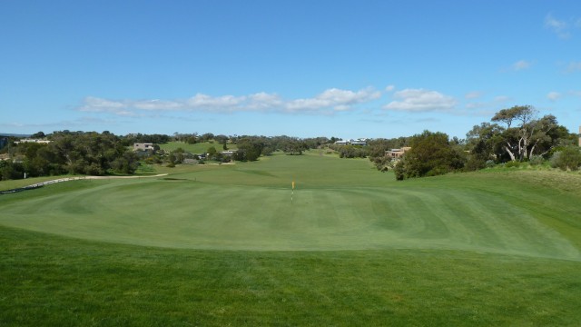 The 18th green at Moonah Links Legends Course