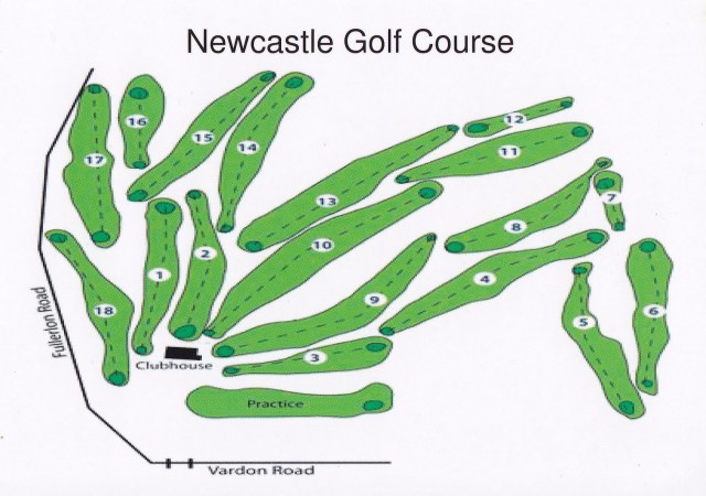 Course map for Newcastle Golf Club