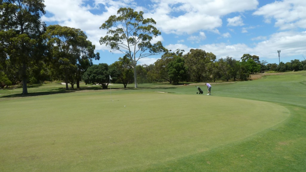 The 9th green at Peninsula Kingswood Country Golf Club South