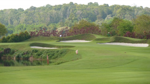 The 18th fairway at Ria Bintan Golf Club Ocean Course