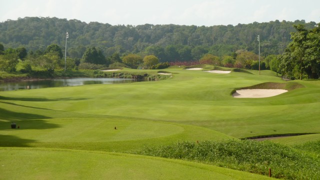 The 18th tee at Ria Bintan Golf Club Ocean Course