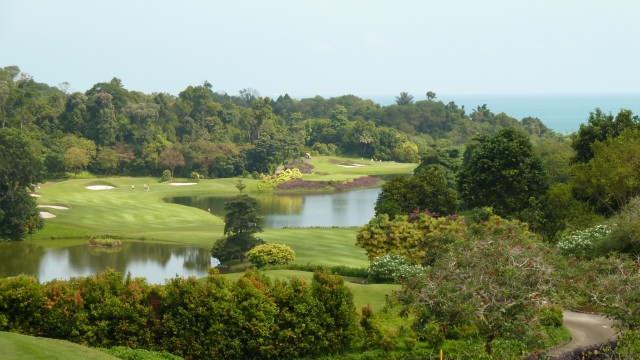 View from the clubhouse at Ria Bintan Golf Club