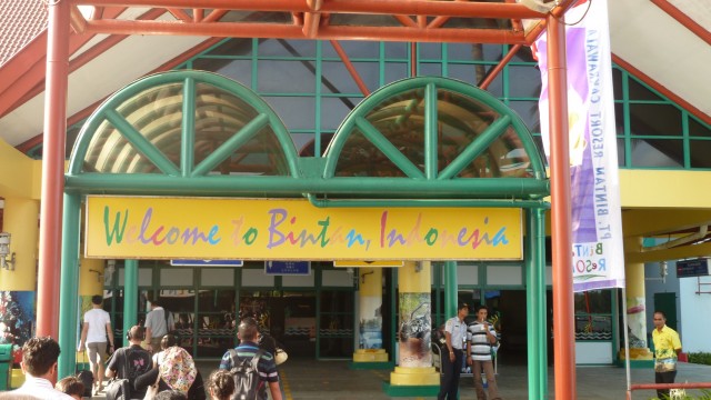 Sign welcoming to Bintan Indonesia