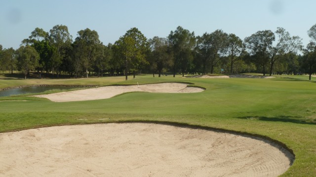 The 18th green at RACV Royal Pines