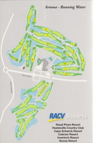 Course map for RACV Royal Pines Resort