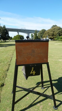 Hole marker at Royal Queensland Golf Club