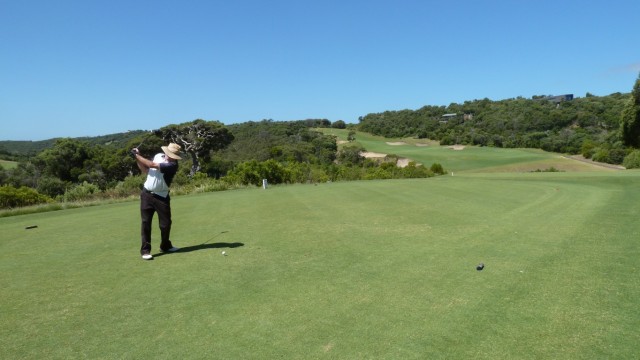 Dave teeing off on the 3rd at The National Golf Club Old Course