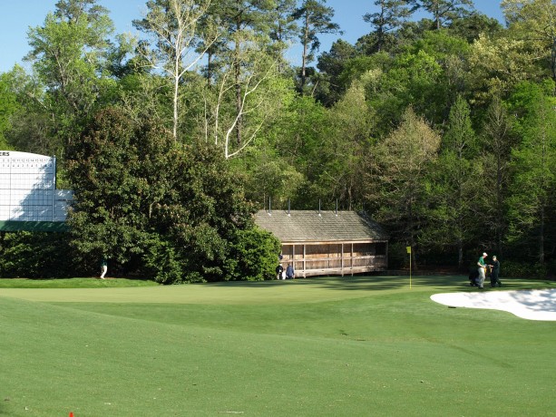 The 11th green at Augusta National Golf Club