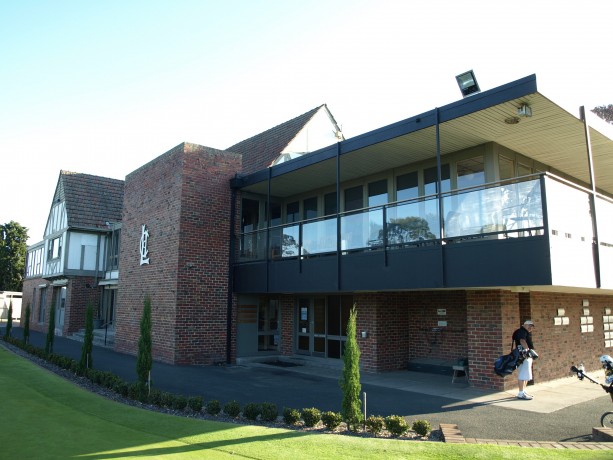 The clubhouse at Long Island Country Club