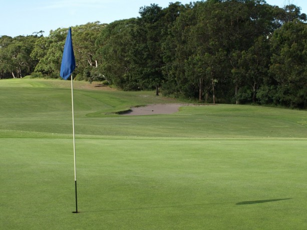 The 13th green at Newcastle Golf Club