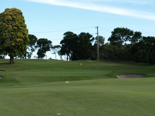 The 18th green at Newcastle Golf Club