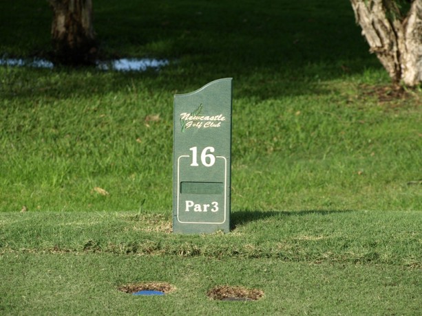 Tee Marker at Newcastle Golf Club