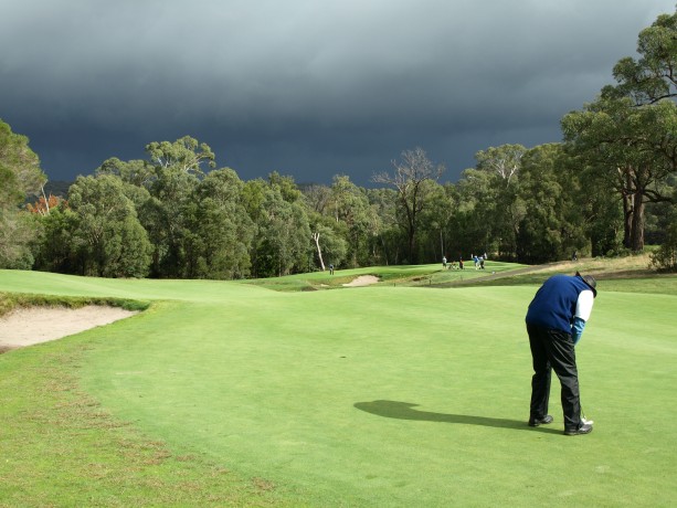 The 8th green at RACV Healesville Country Club