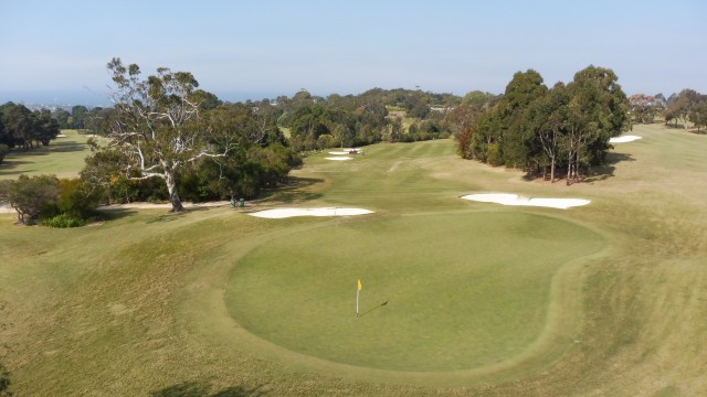 Looking back at the 1st hole at Elanora Country Club