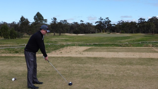 James on the 2nd Tee at Eynesbury Golf Club