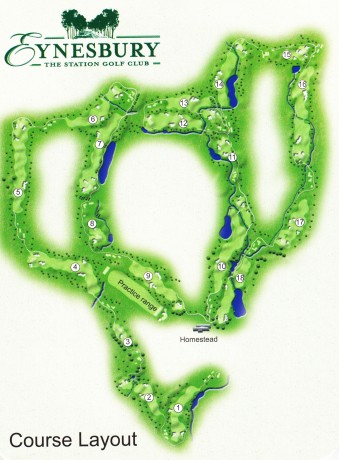 Map of Eynesbury Golf Club