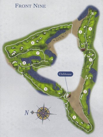 The front nine map for the Ocean Club