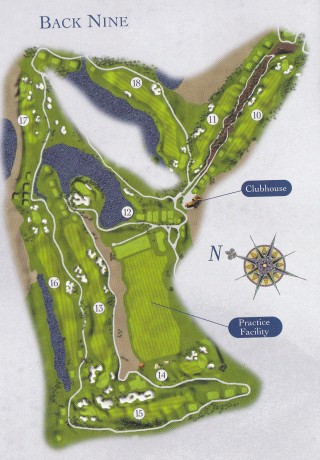 Map of the back nine for the Ocean Club