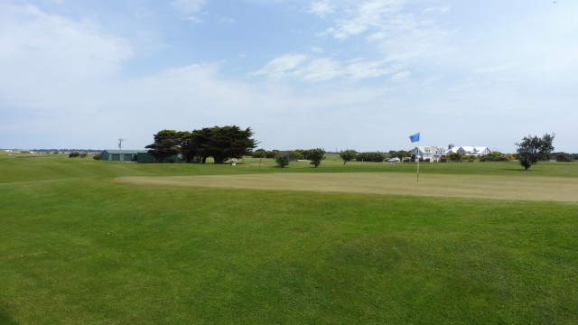 The 2nd green at Port Fairy Golf Links