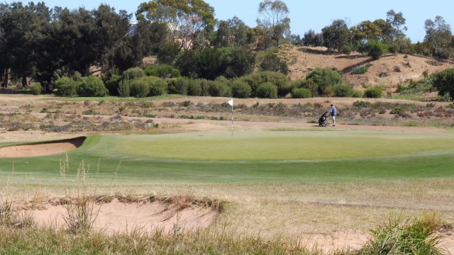 The 12th green at Royal Adelaide Golf Club